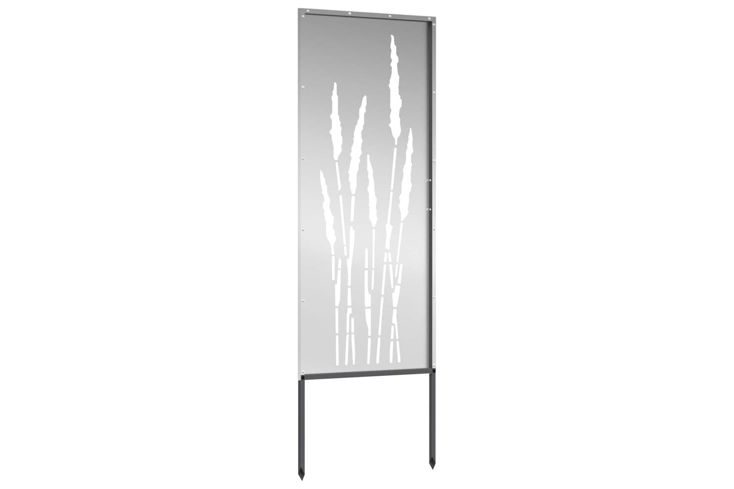 Garden Privacy Screen Silver 50 X140cm Galvanised Steel-5