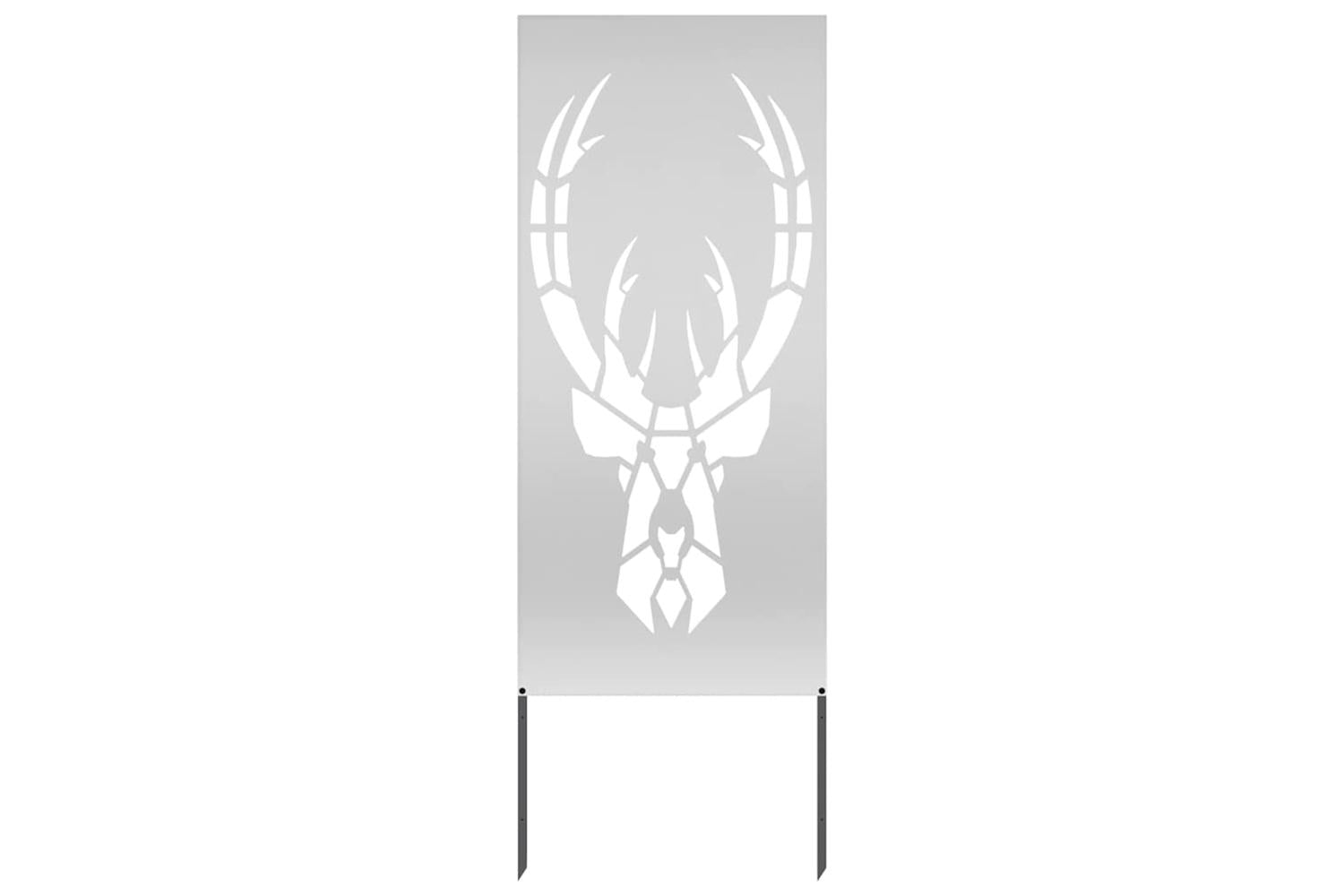 Garden Privacy Screen Silver 50 X140cm Galvanised Steel-2