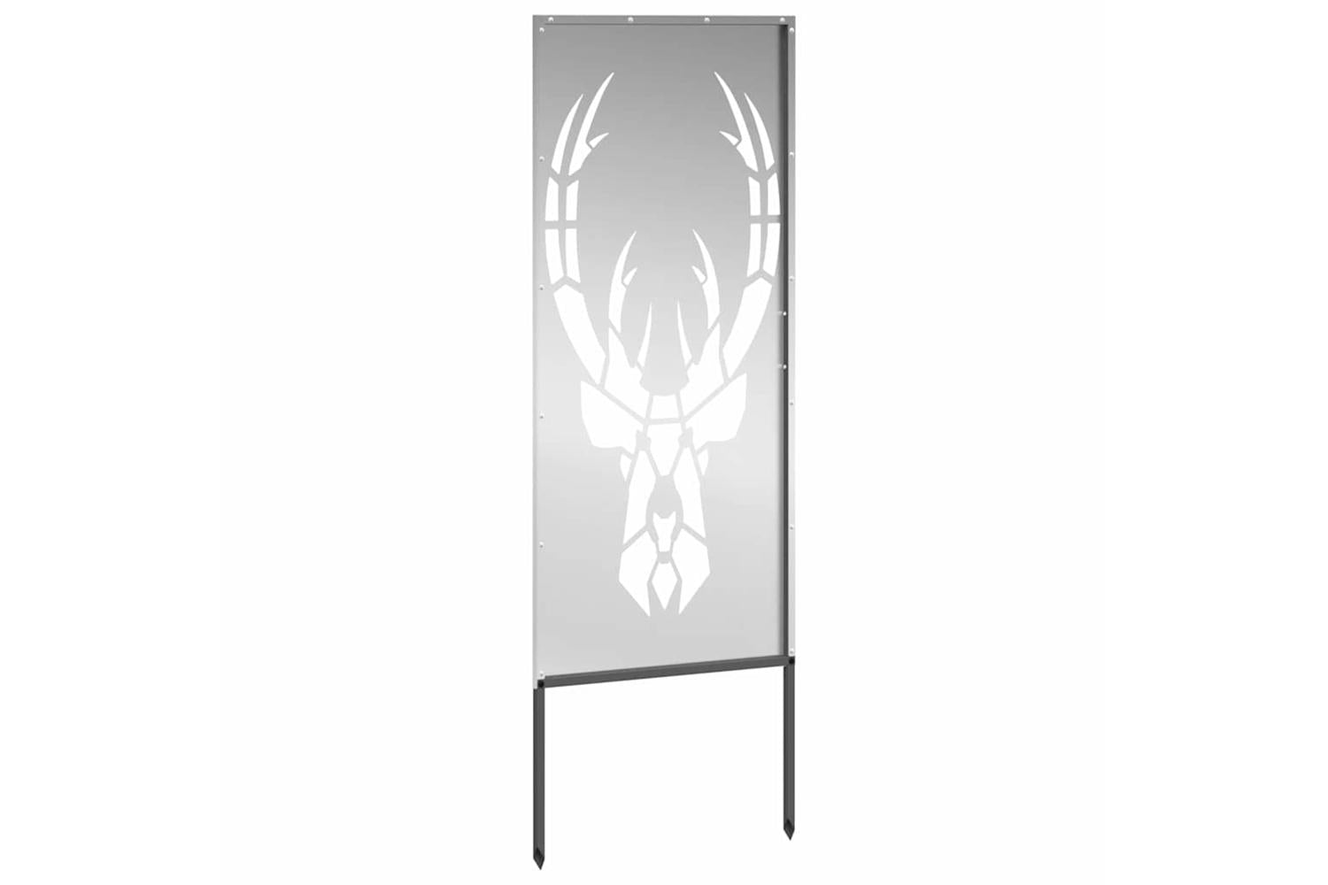 Garden Privacy Screen Silver 50 X140cm Galvanised Steel-5