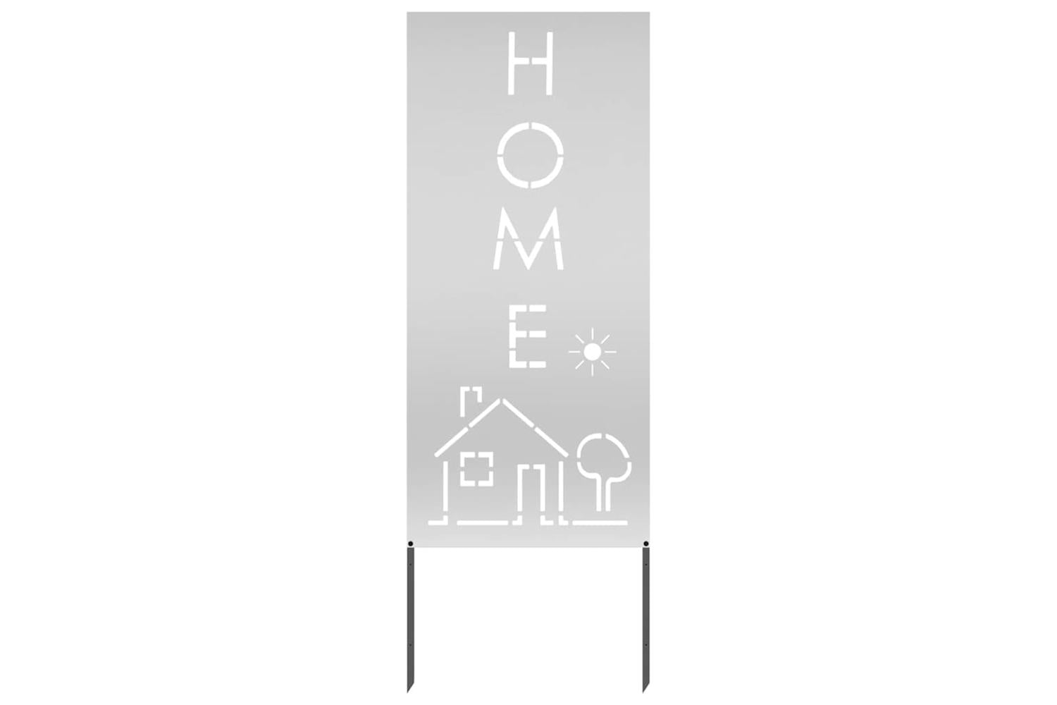 Garden Privacy Screen Silver 50 X140cm Galvanised Steel