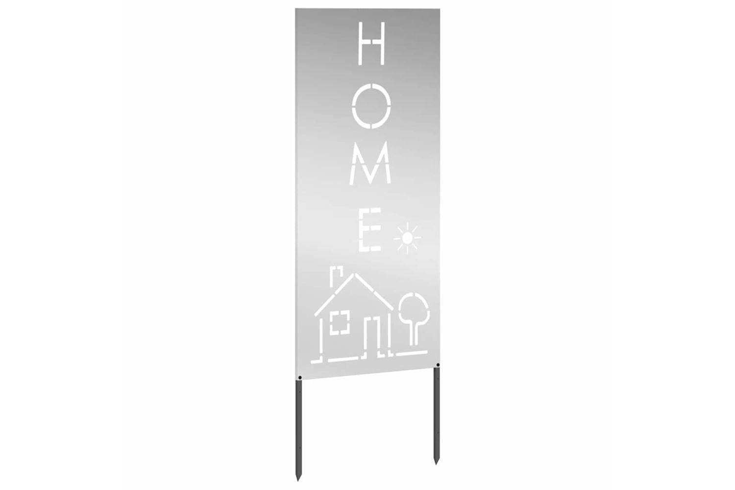 Garden Privacy Screen Silver 50 X140cm Galvanised Steel-4