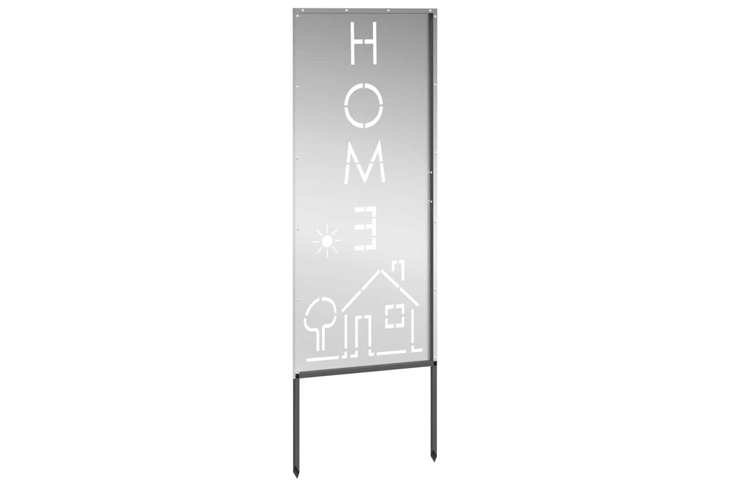Garden Privacy Screen Silver 50 X140cm Galvanised Steel-5