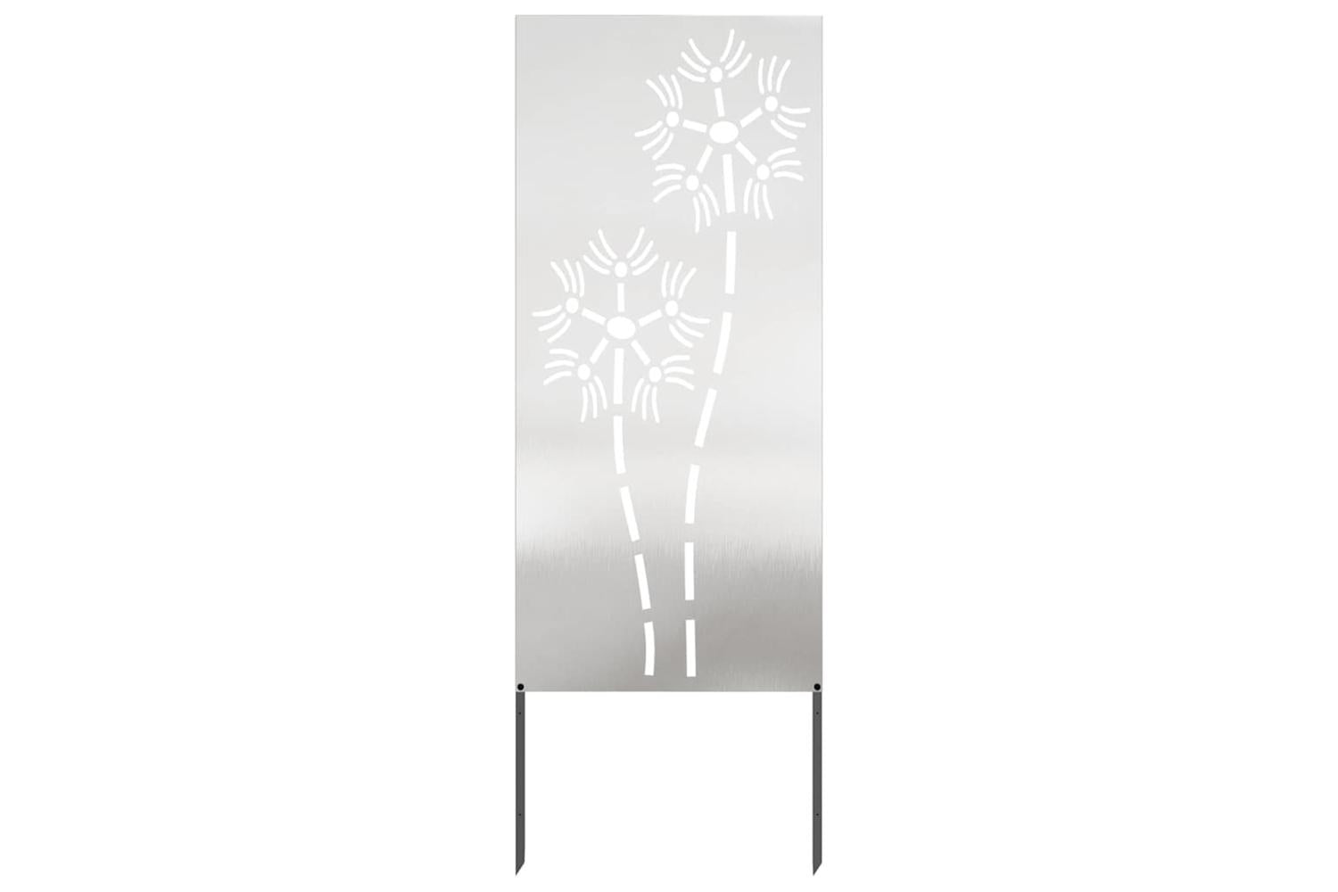 Garden Privacy Screen Silver 50 X140cm Stainless Steel-2