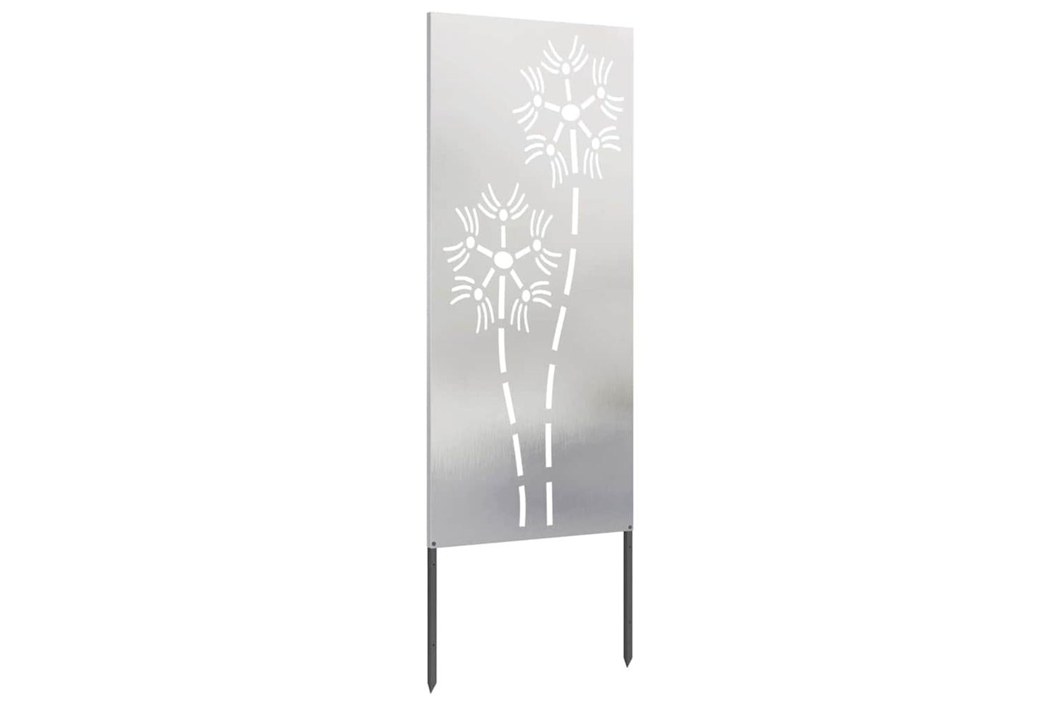 Garden Privacy Screen Silver 50 X140cm Stainless Steel-5