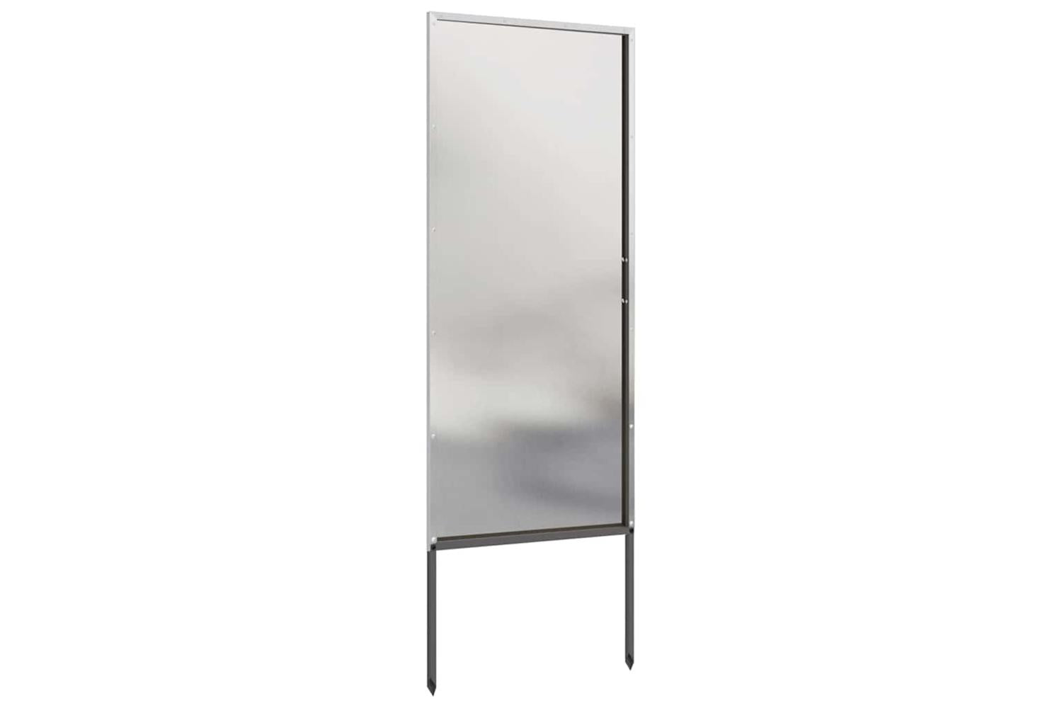 Garden Privacy Screen Silver 50 X140cm Stainless Steel-5
