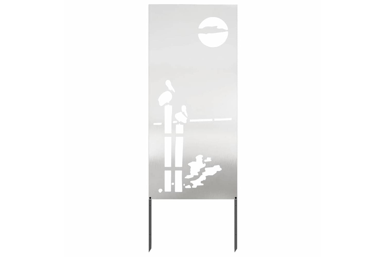 Garden Privacy Screen Silver 50 X140cm Stainless Steel