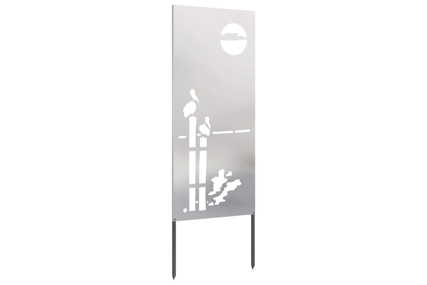 Garden Privacy Screen Silver 50 X140cm Stainless Steel-4