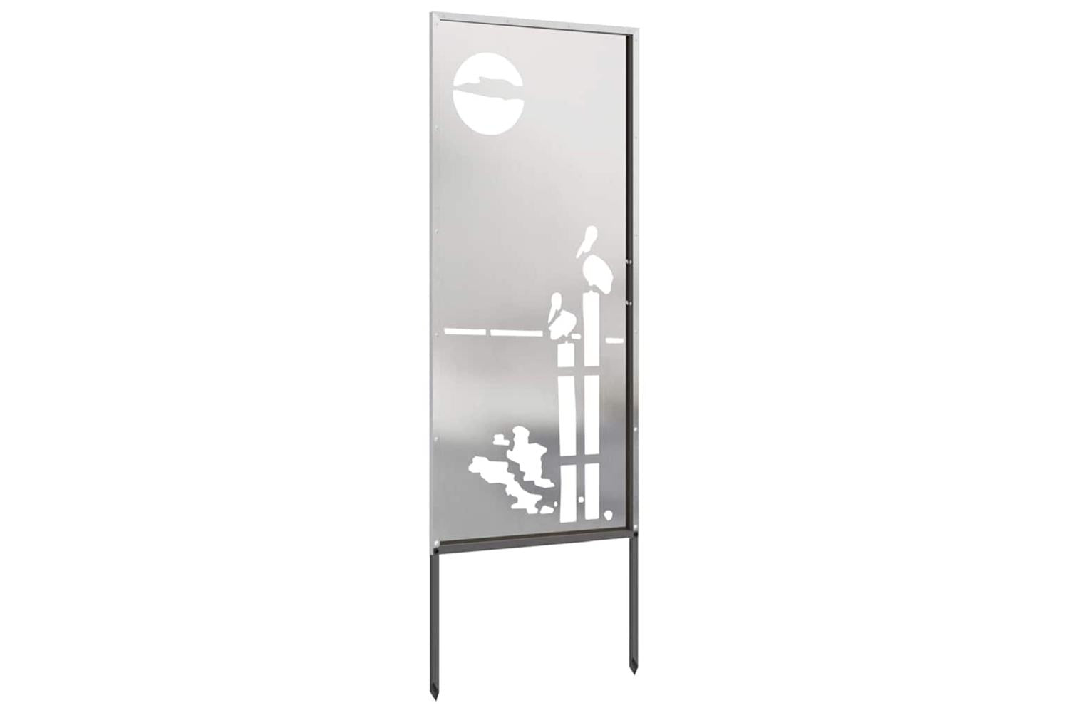Garden Privacy Screen Silver 50 X140cm Stainless Steel-5