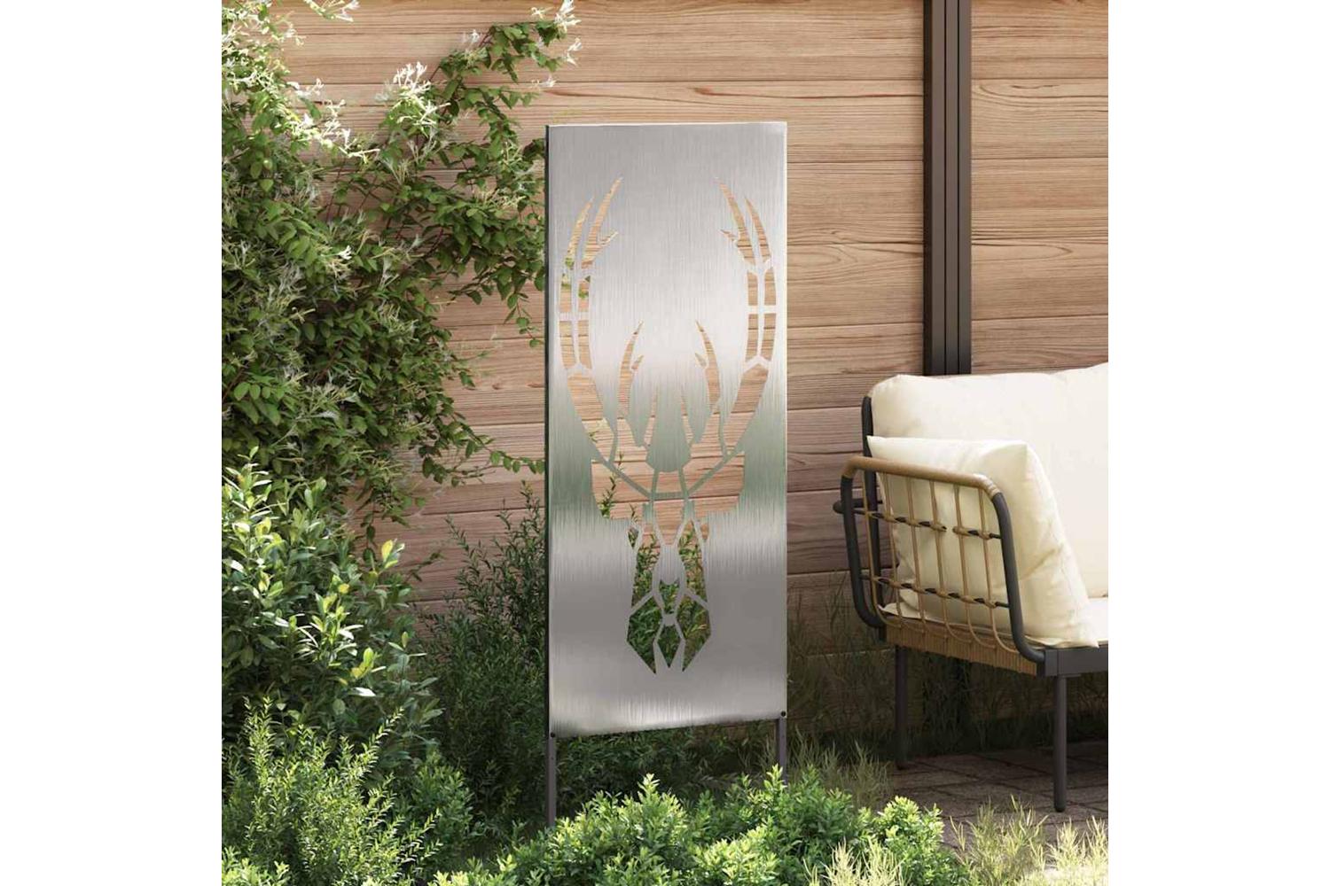 Garden Privacy Screen Silver 50 X140cm Stainless Steel-3