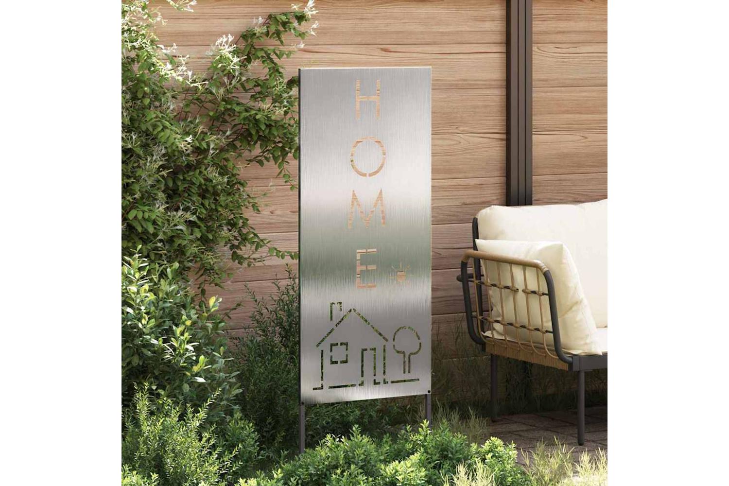 Garden Privacy Screen Silver 50 X140cm Stainless Steel-3