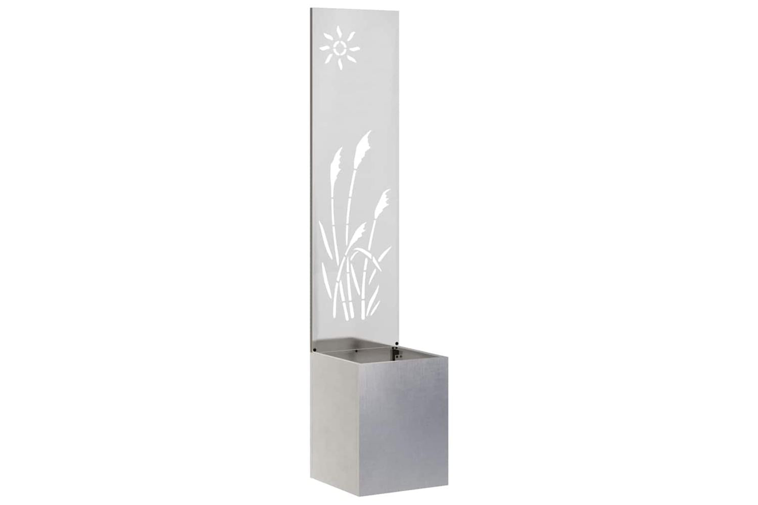 Garden Privacy Screen Sliver 32 X 140 Cm Stainless Steel