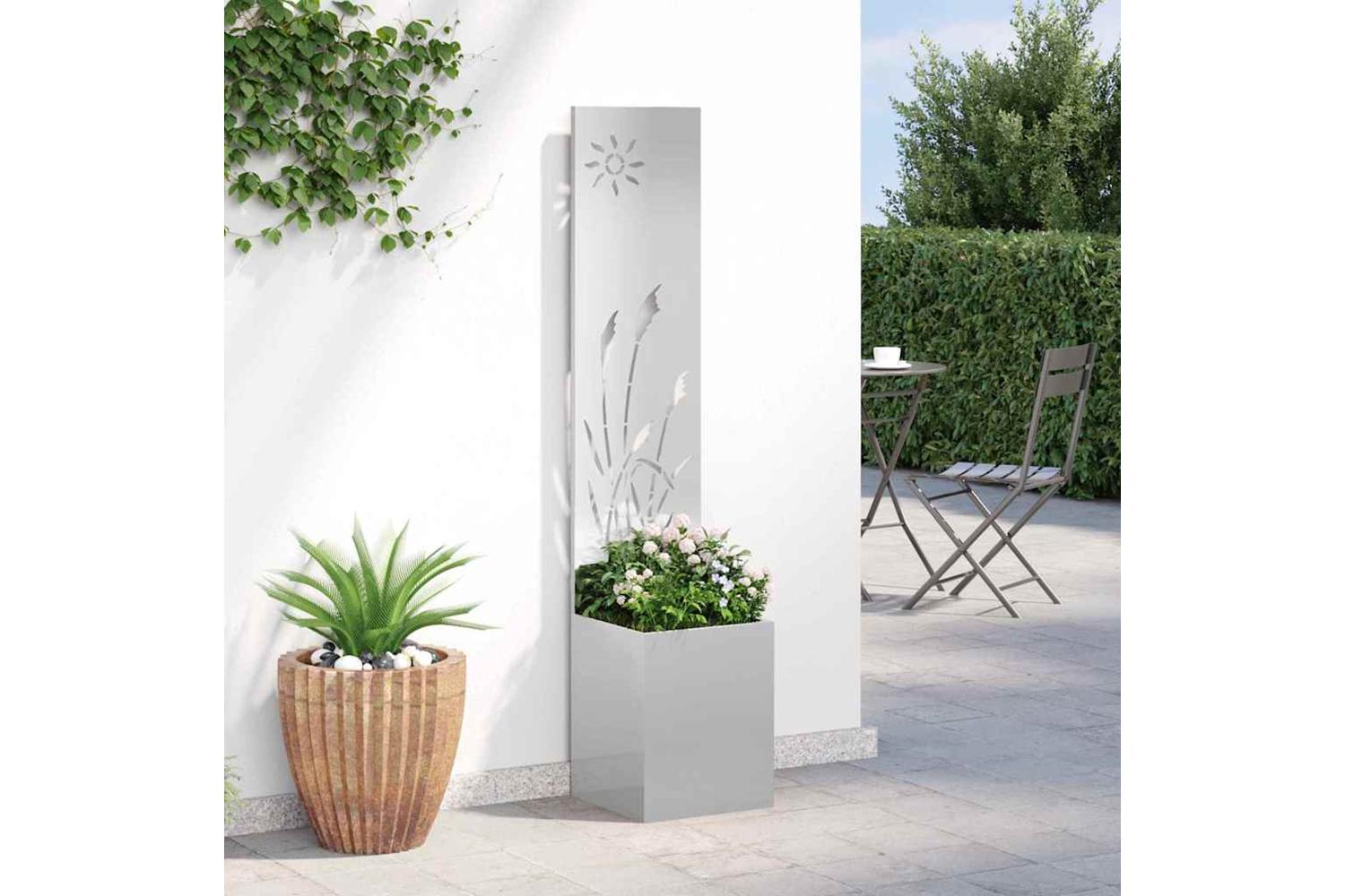 Garden Privacy Screen Sliver 32 X 140 Cm Stainless Steel-4