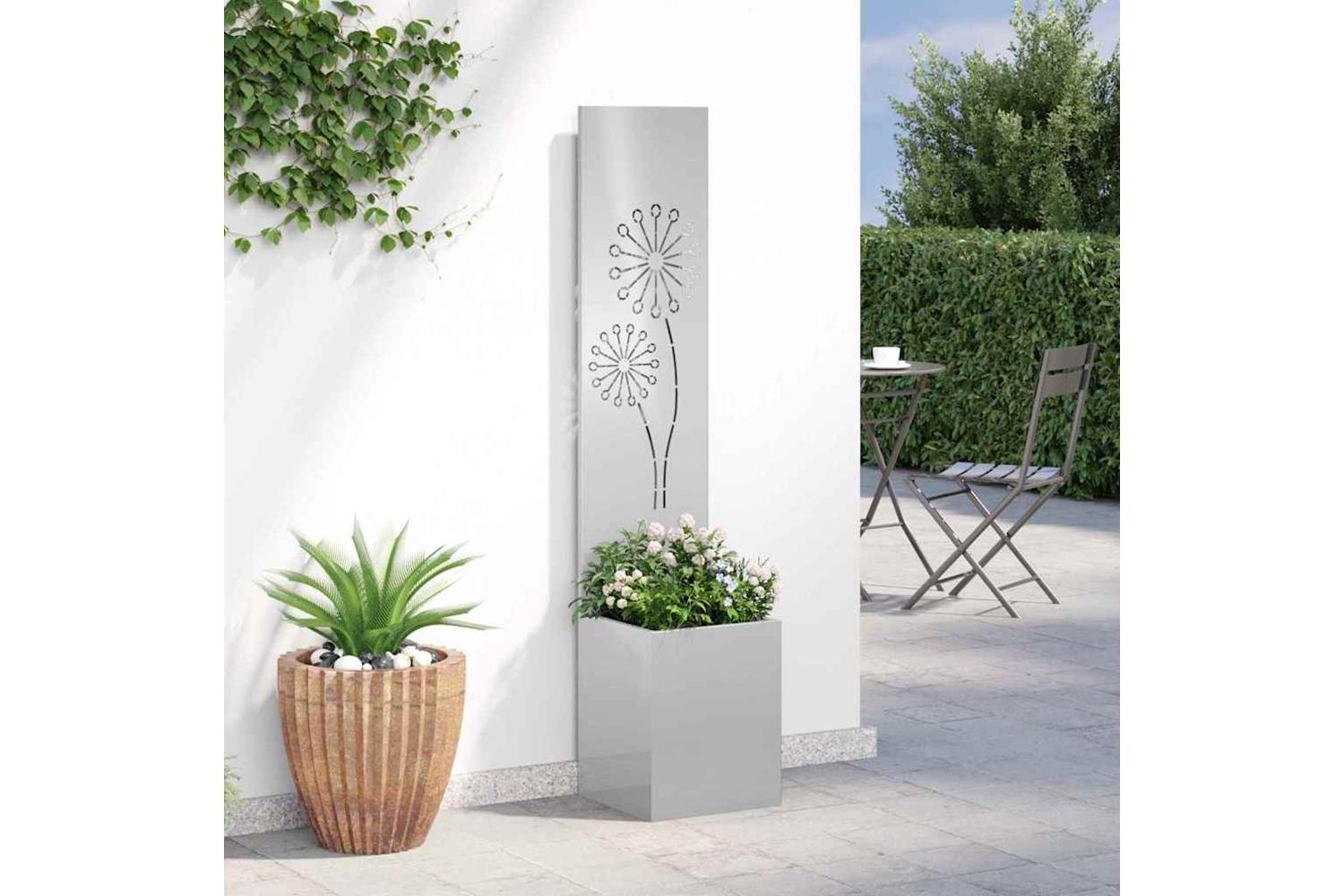 Garden Privacy Screen Sliver 32 X 140 Cm Stainless Steel-4