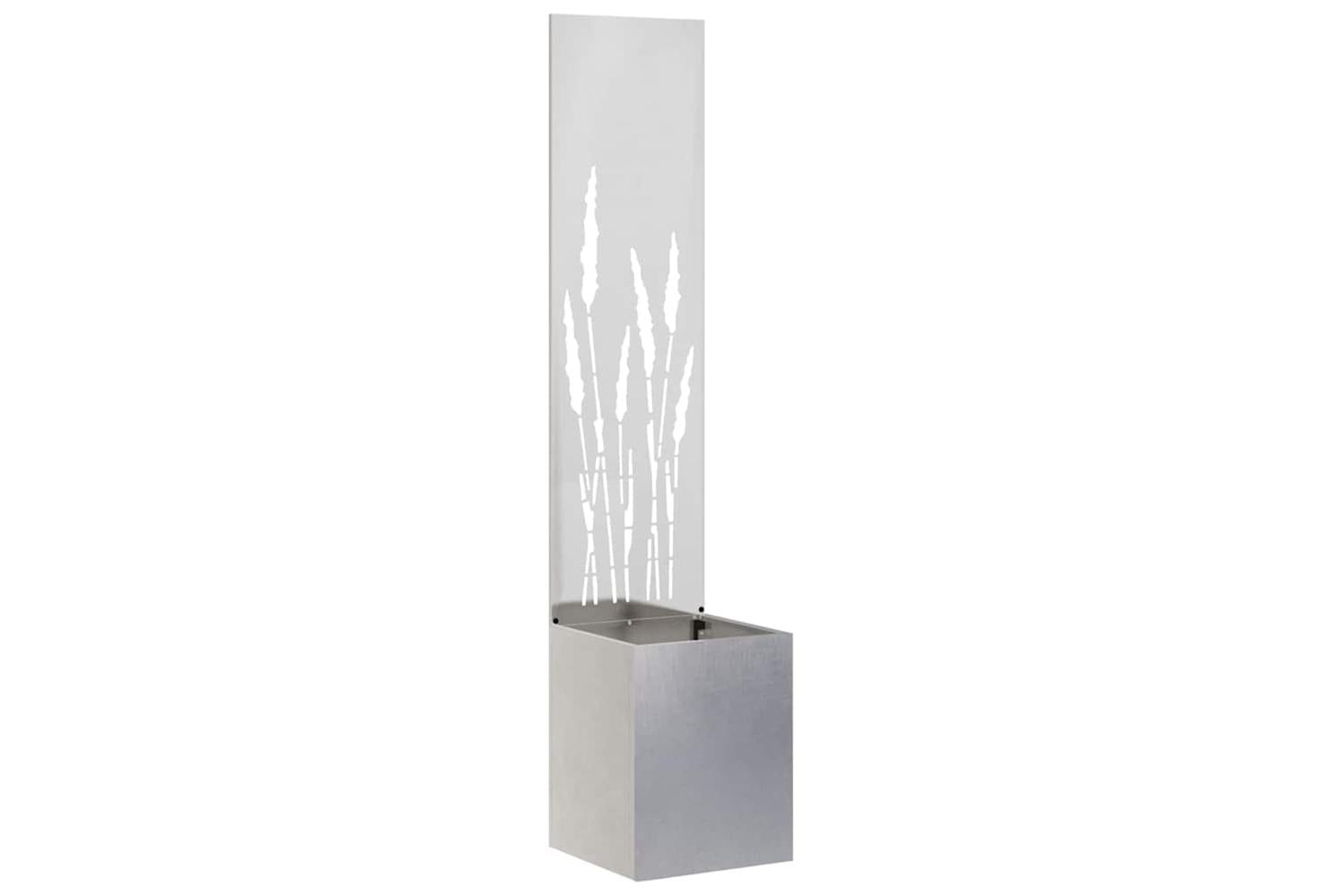 Garden Privacy Screen Sliver 32 X 140 Cm Stainless Steel