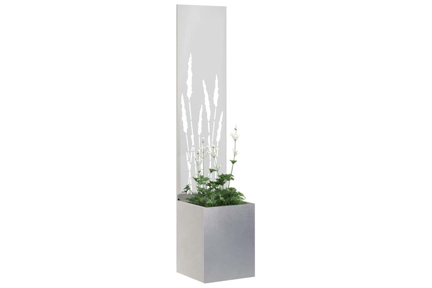 Garden Privacy Screen Sliver 32 X 140 Cm Stainless Steel-3