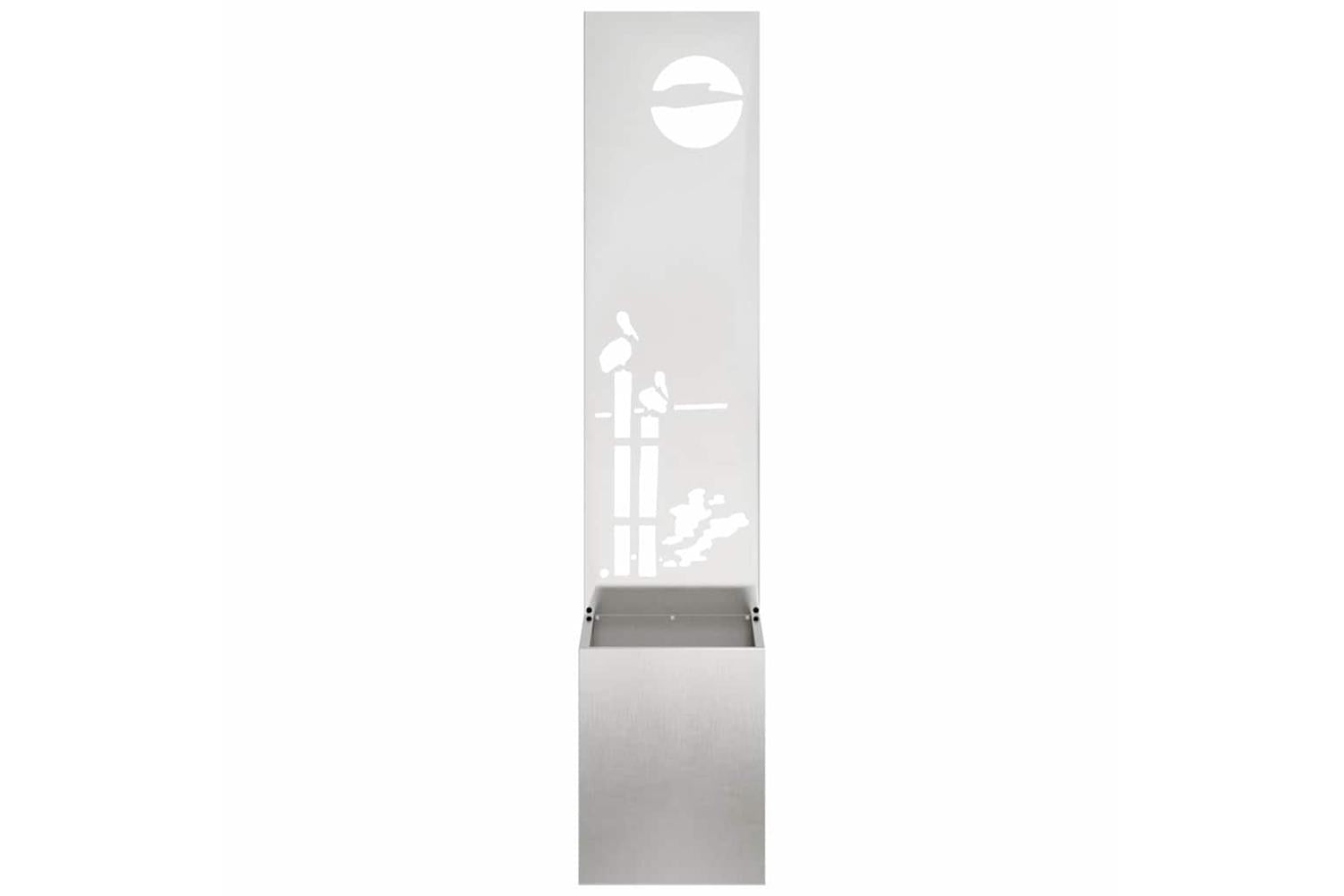 Garden Privacy Screen Sliver 32 X 140 Cm Stainless Steel-5