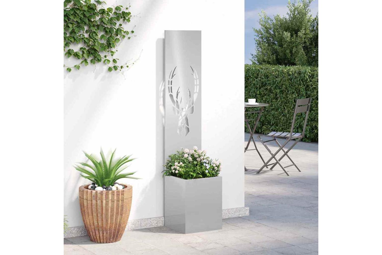Garden Privacy Screen Sliver 32 X 140 Cm Stainless Steel-4