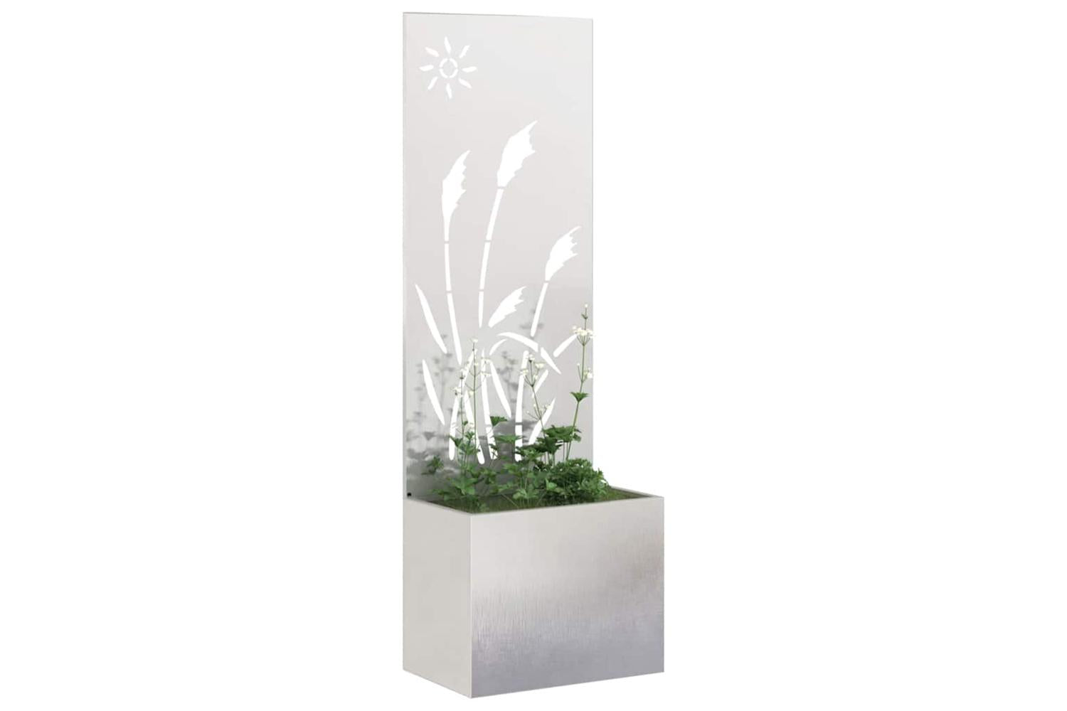 Garden Privacy Screen Sliver 50 X 140 Cm Stainless Steel-3