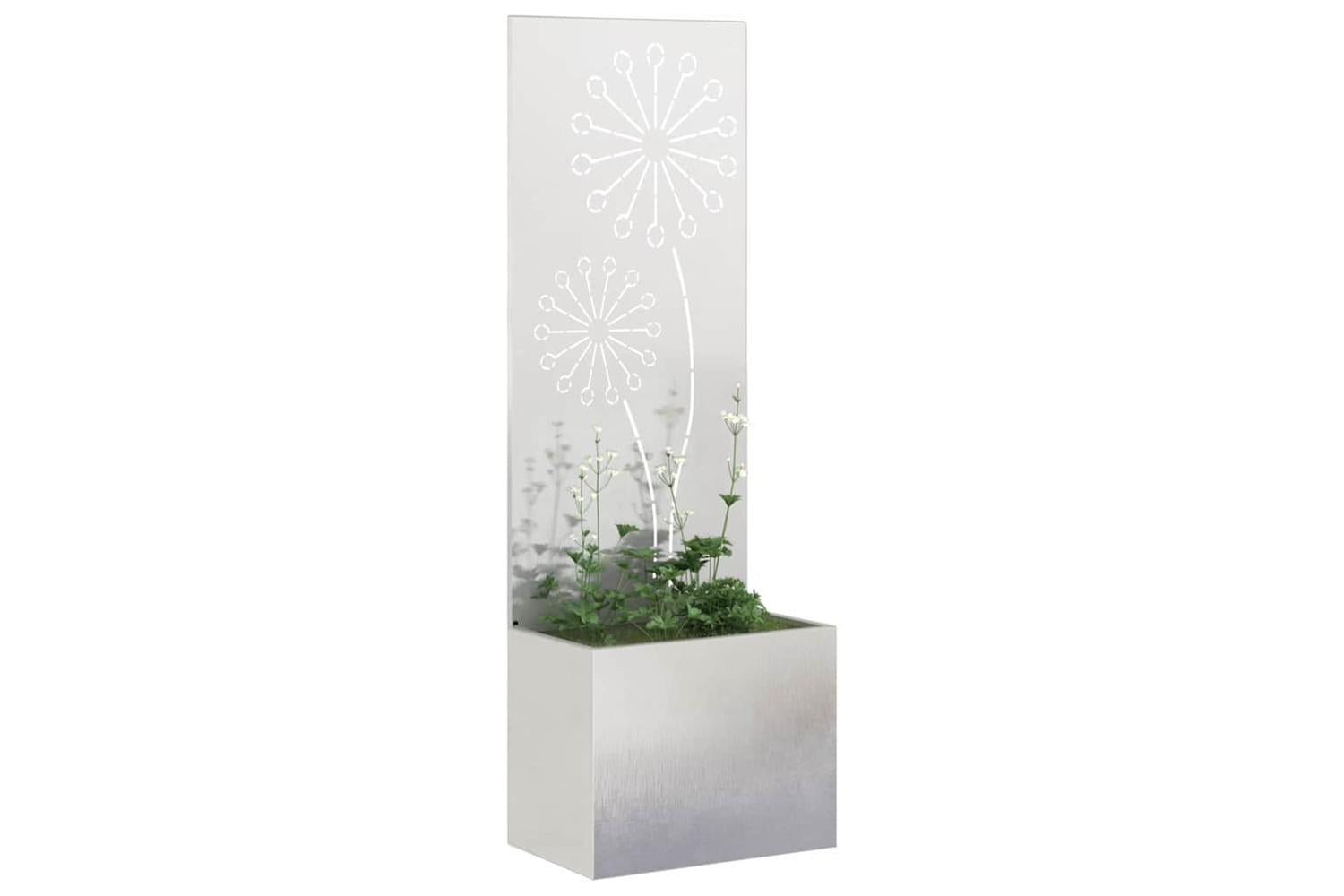 Garden Privacy Screen Sliver 50 X 140 Cm Stainless Steel-3