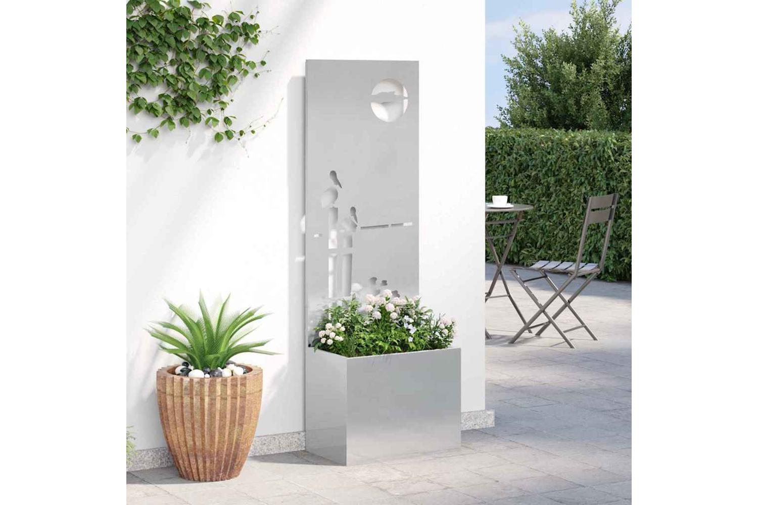 Garden Privacy Screen Sliver 50 X 140 Cm Stainless Steel-4