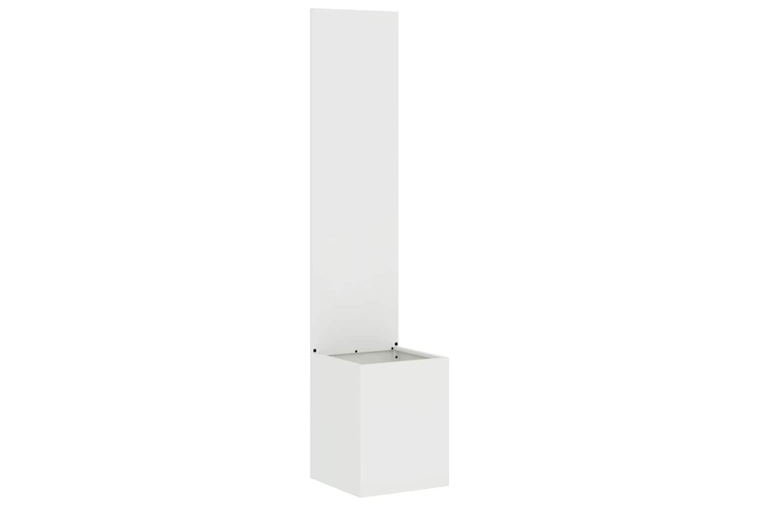 Garden Privacy Screen White 32 X 140 Cm Cold-rolled Steel