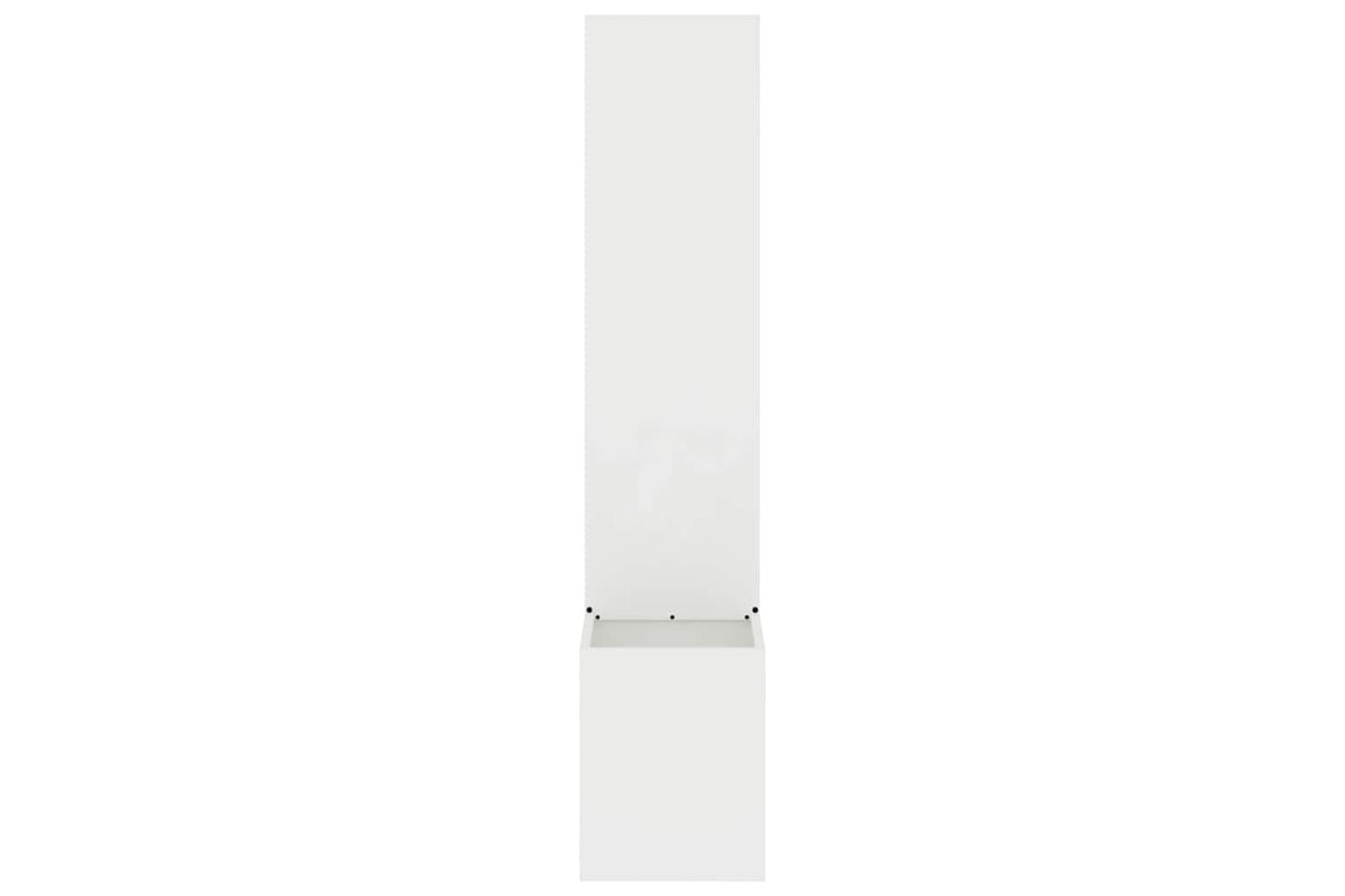 Garden Privacy Screen White 32 X 140 Cm Cold-rolled Steel-5