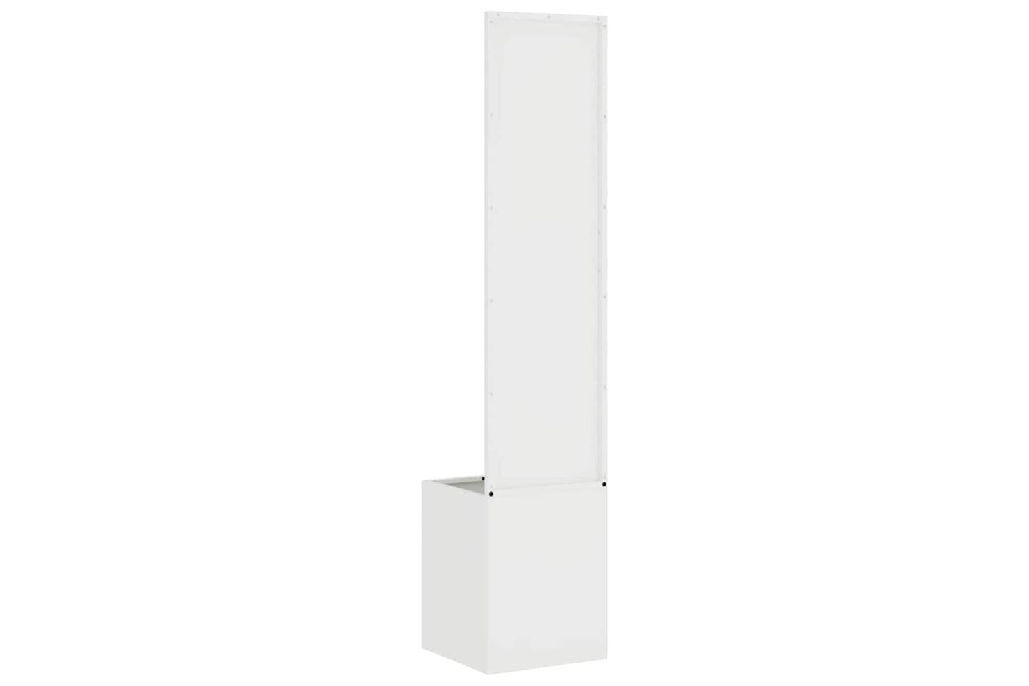 Garden Privacy Screen White 32 X 140 Cm Cold-rolled Steel-7