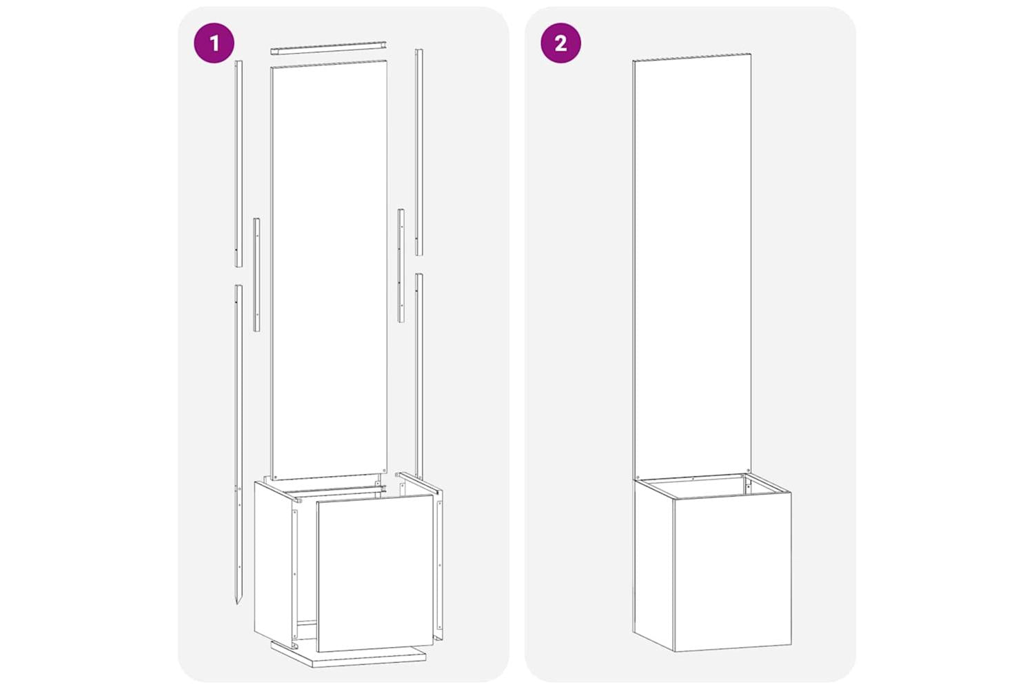 Garden Privacy Screen White 32 X 140 Cm Cold-rolled Steel-9