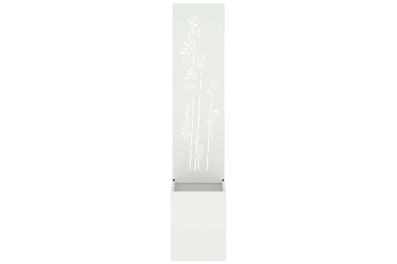 Garden Privacy Screen White 32 X 140 Cm Cold-rolled Steel-5