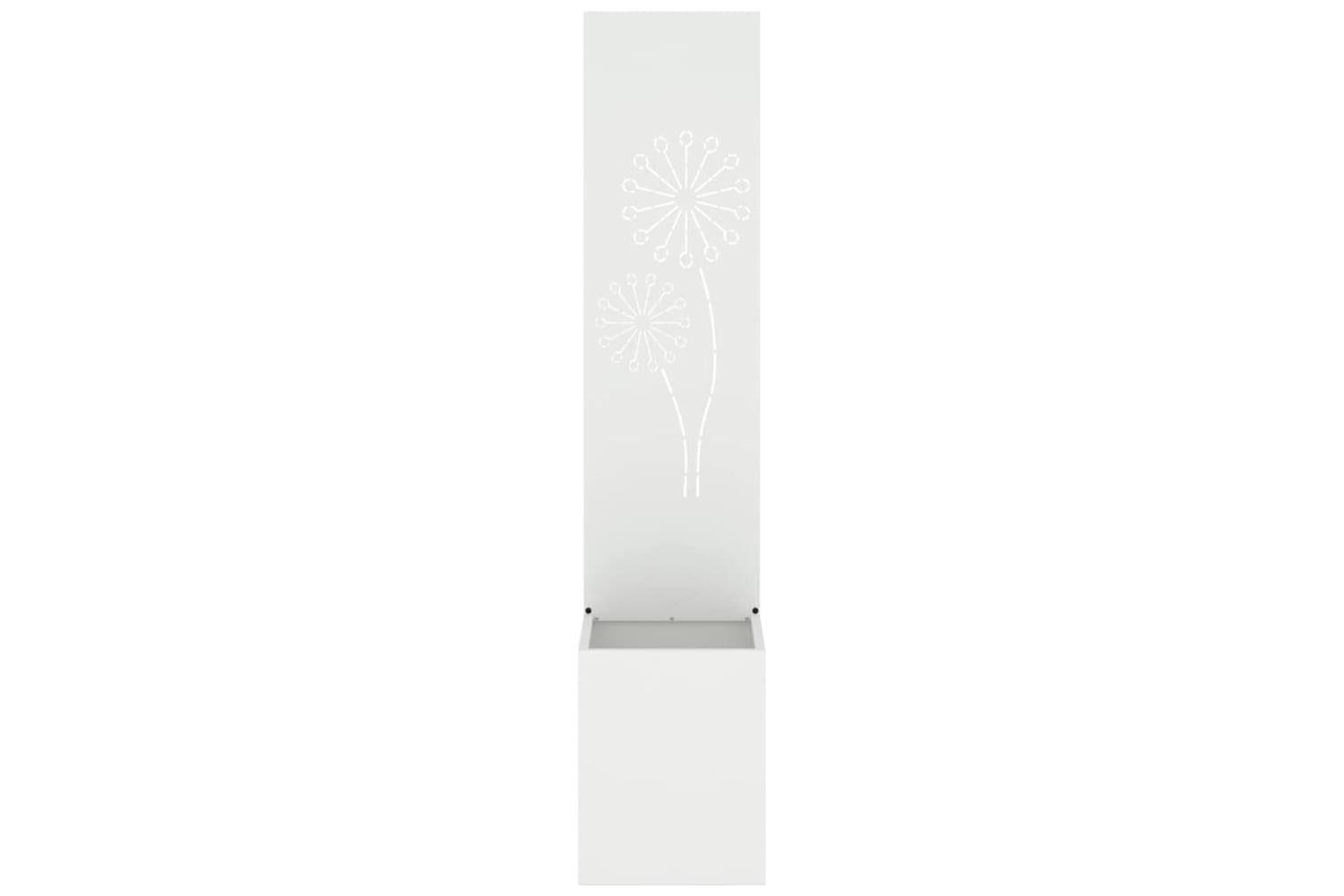 Garden Privacy Screen White 32 X 140 Cm Cold-rolled Steel-5
