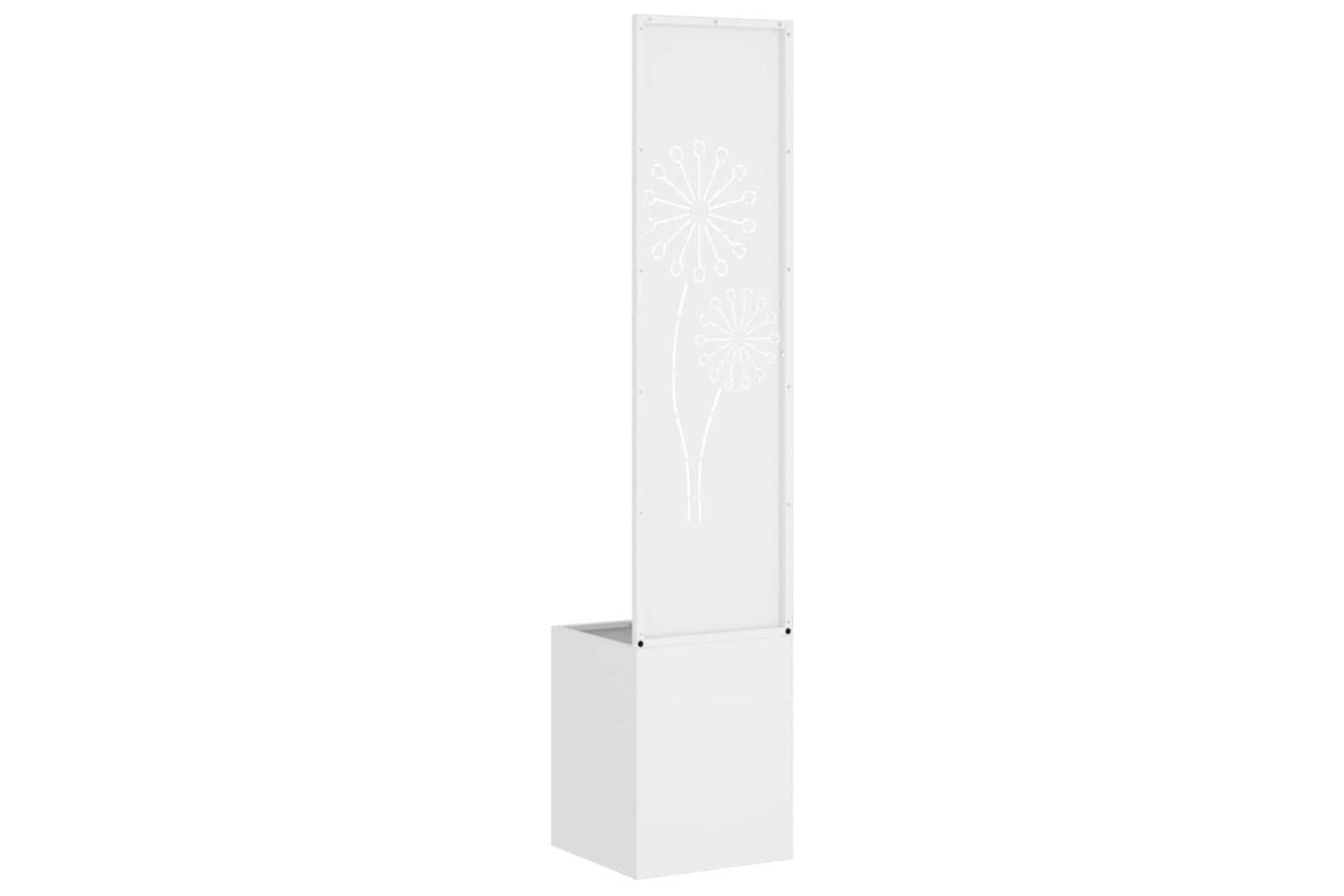 Garden Privacy Screen White 32 X 140 Cm Cold-rolled Steel-7
