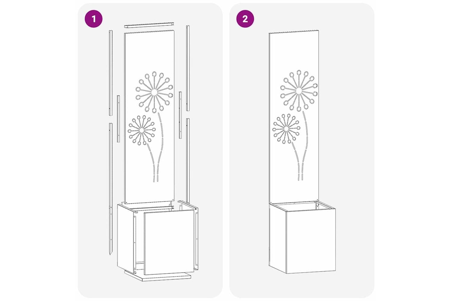 Garden Privacy Screen White 32 X 140 Cm Cold-rolled Steel-9