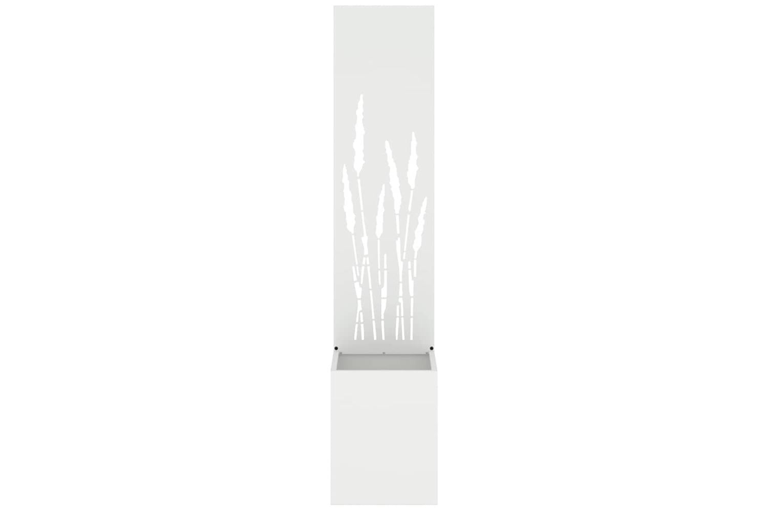 Garden Privacy Screen White 32 X 140 Cm Cold-rolled Steel-5