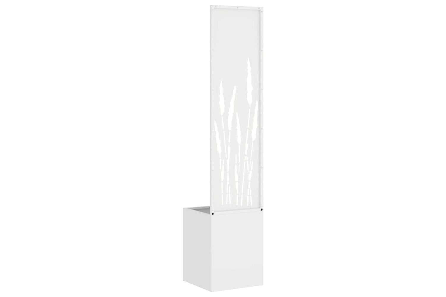 Garden Privacy Screen White 32 X 140 Cm Cold-rolled Steel-7