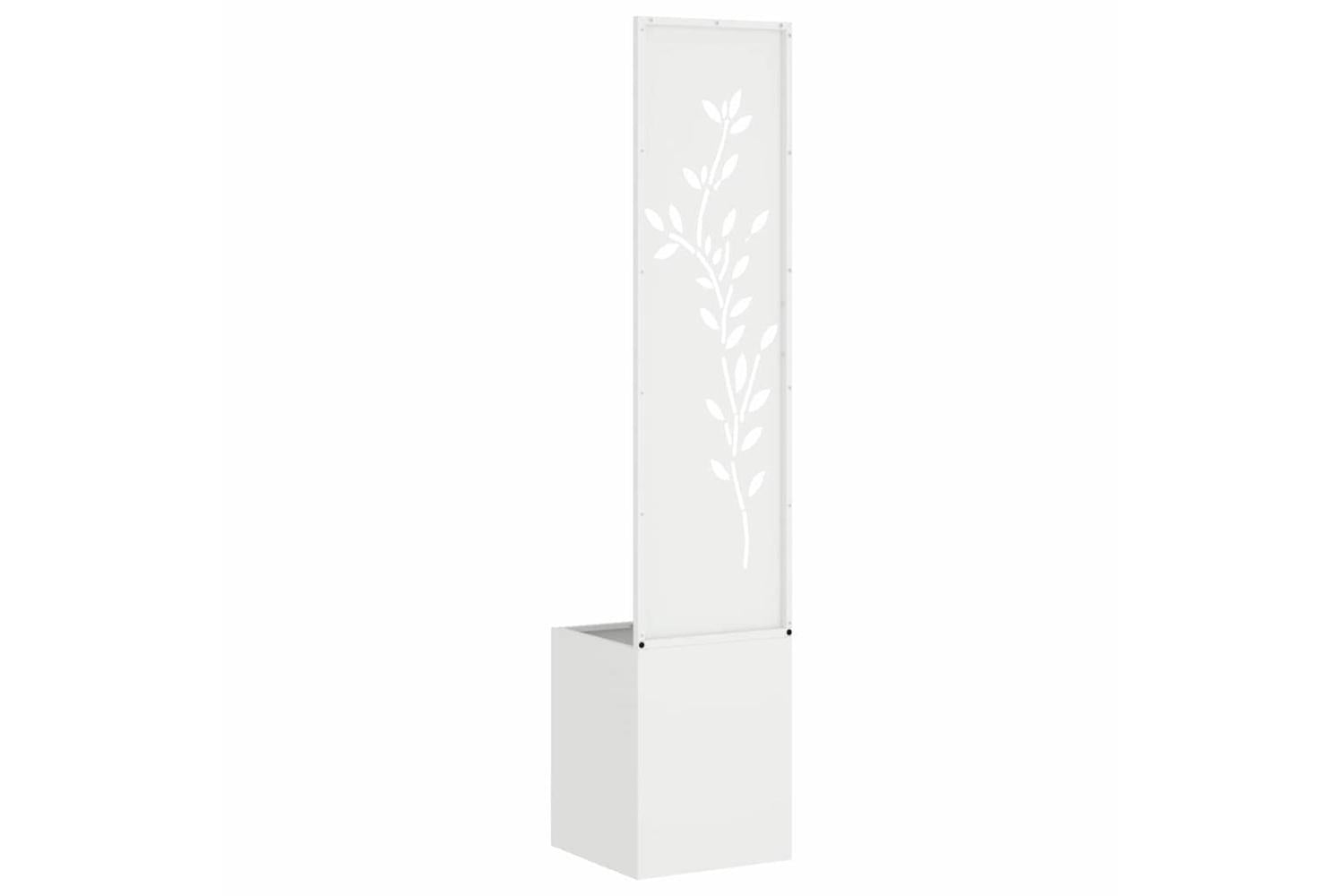 Garden Privacy Screen White 32 X 140 Cm Cold-rolled Steel-7