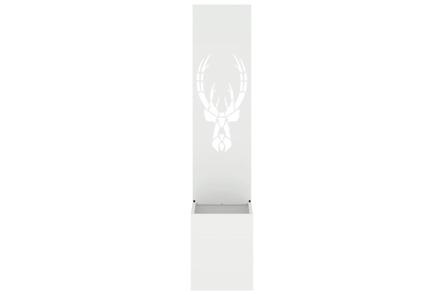 Garden Privacy Screen White 32 X 140 Cm Cold-rolled Steel-5