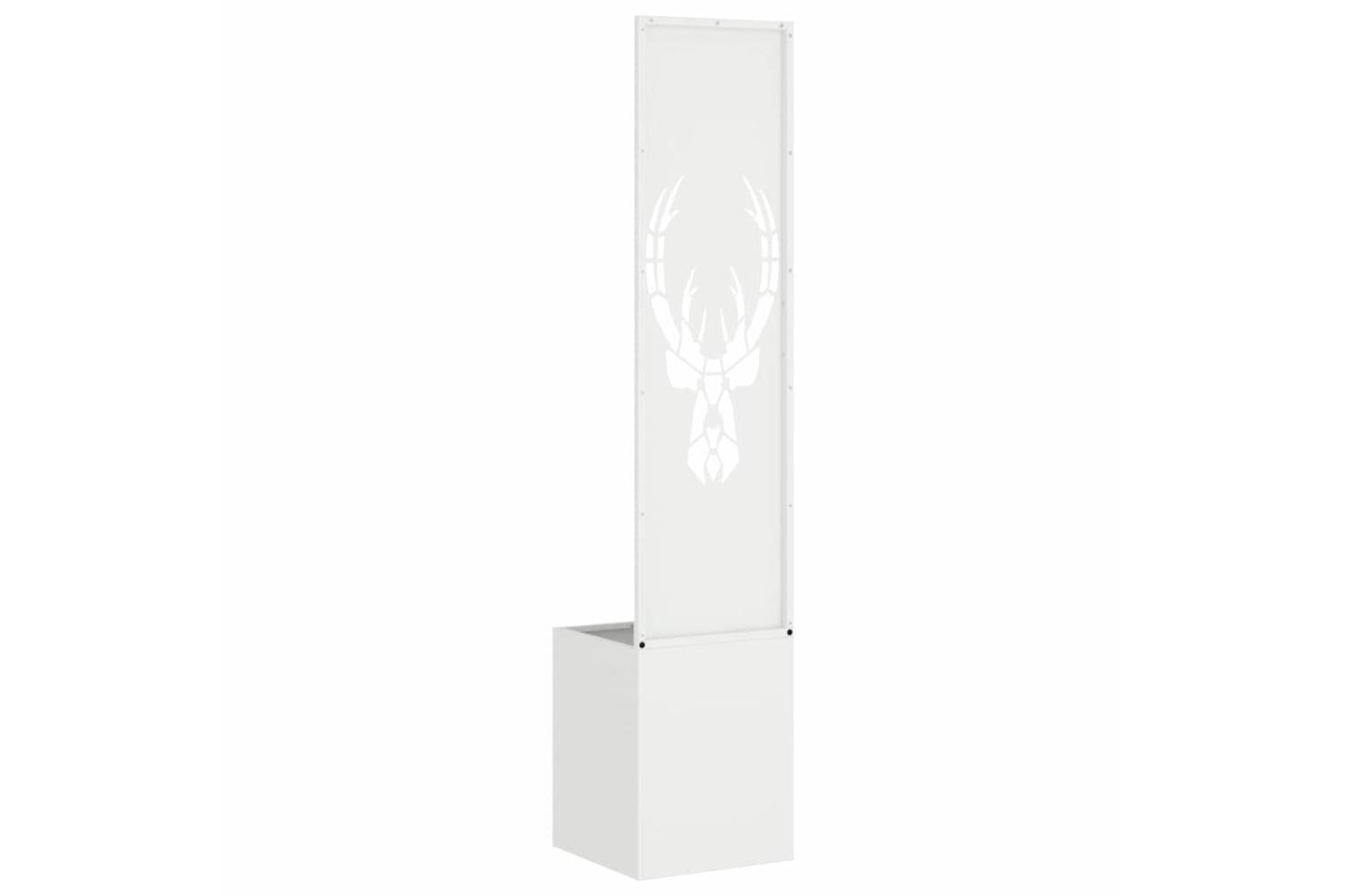 Garden Privacy Screen White 32 X 140 Cm Cold-rolled Steel-7
