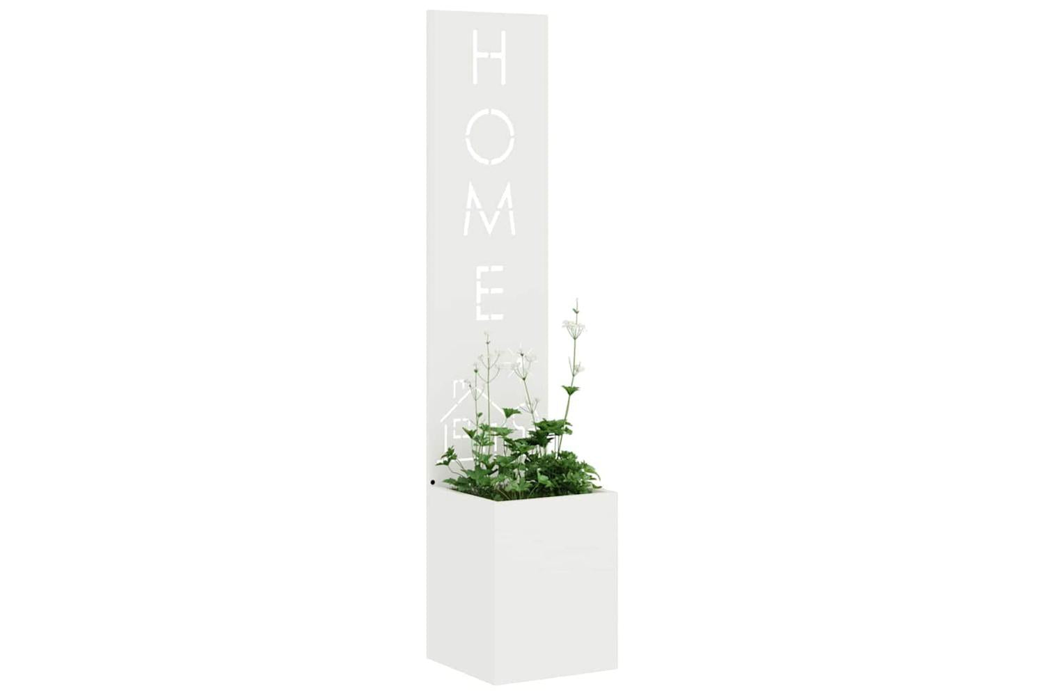 Garden Privacy Screen White 32 X 140 Cm Cold-rolled Steel-3