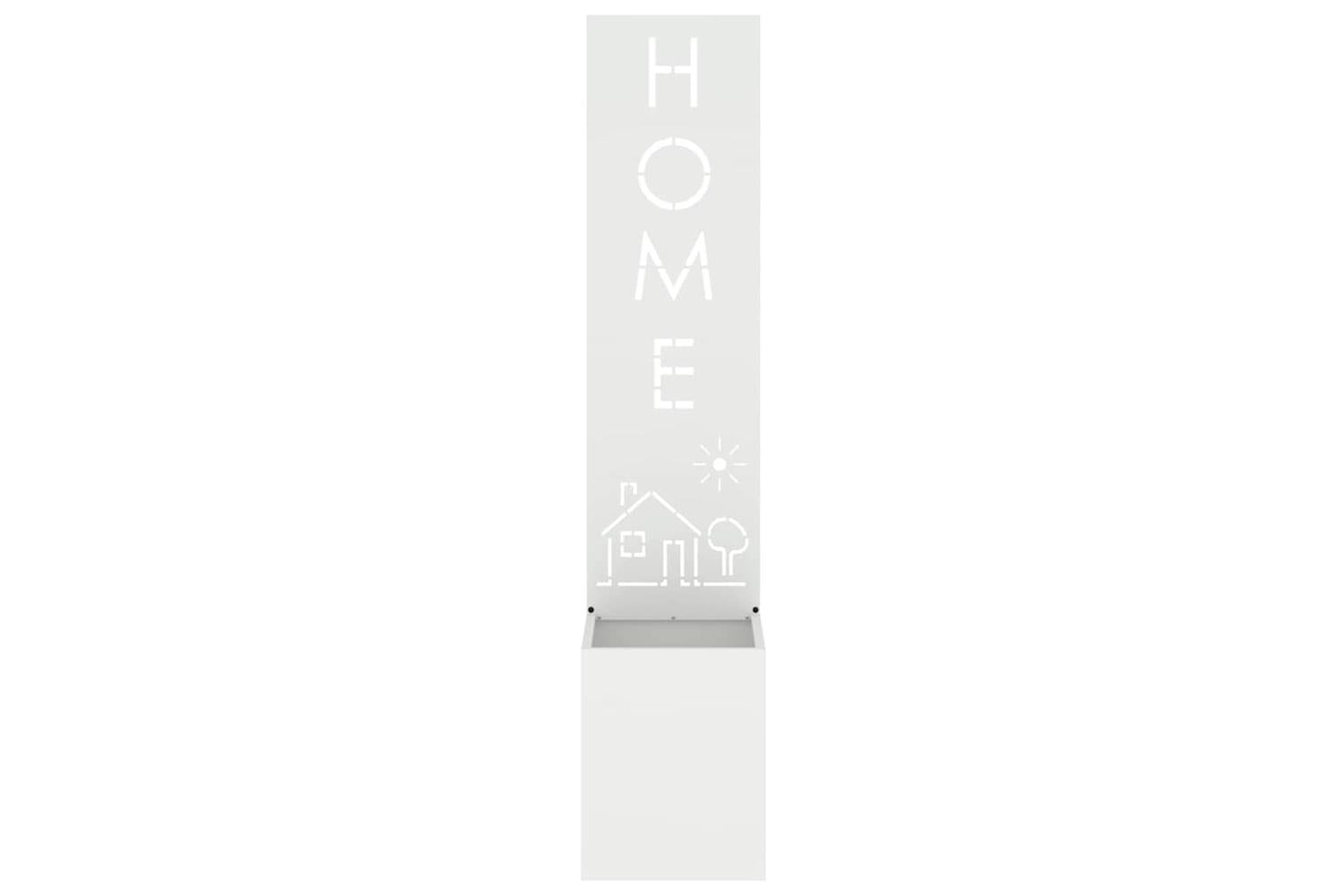 Garden Privacy Screen White 32 X 140 Cm Cold-rolled Steel-5