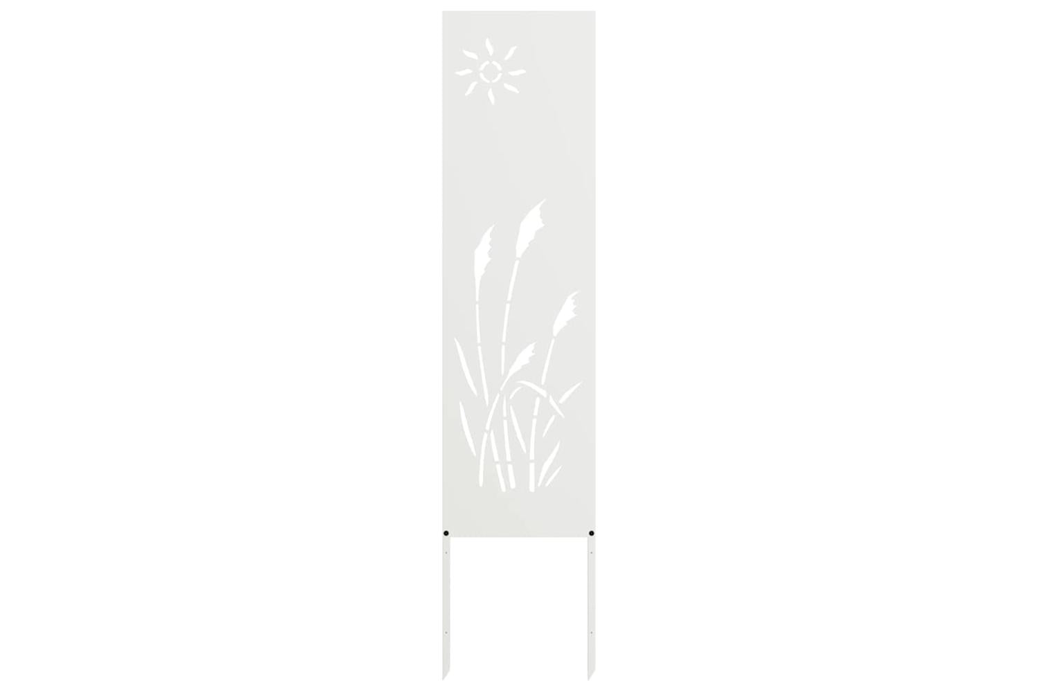 Garden Privacy Screen White 32 X140cm Cold-rolled Steel