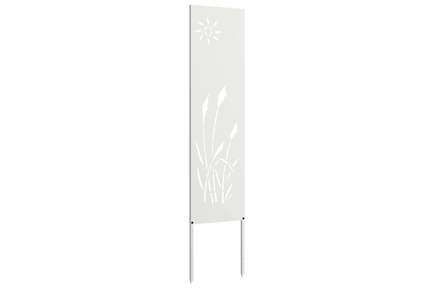 Garden Privacy Screen White 32 X140cm Cold-rolled Steel-4