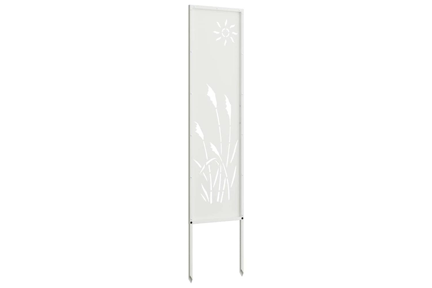Garden Privacy Screen White 32 X140cm Cold-rolled Steel-5