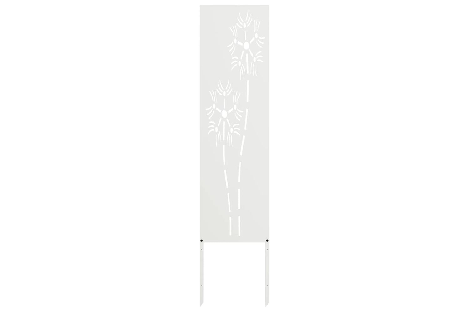 Garden Privacy Screen White 32 X140cm Cold-rolled Steel