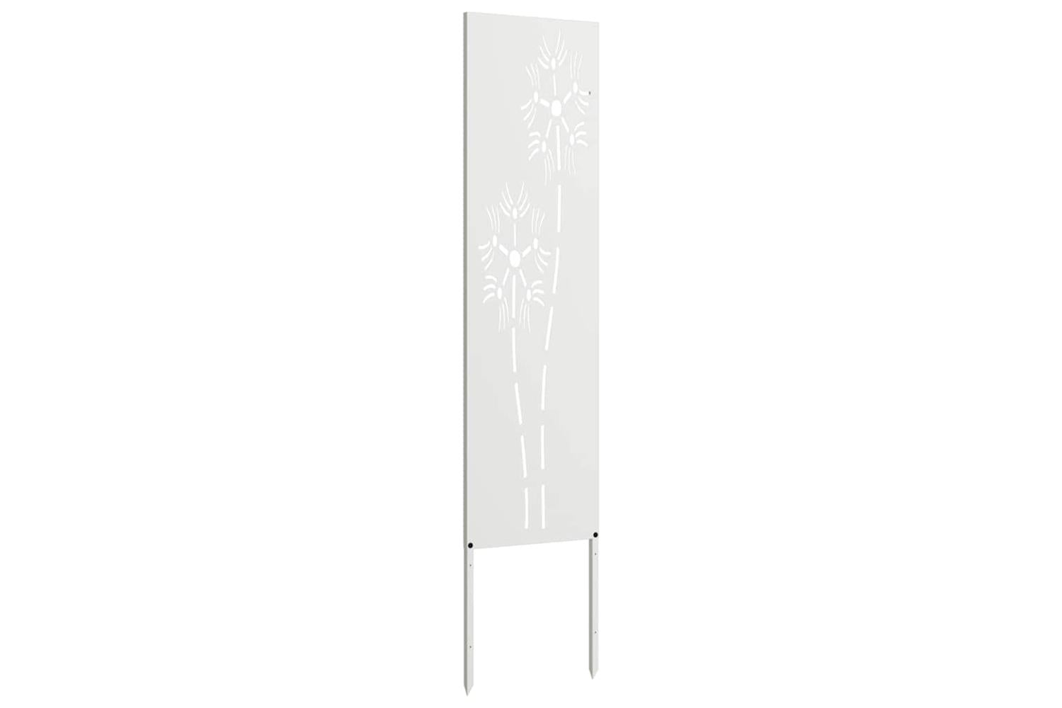 Garden Privacy Screen White 32 X140cm Cold-rolled Steel-4