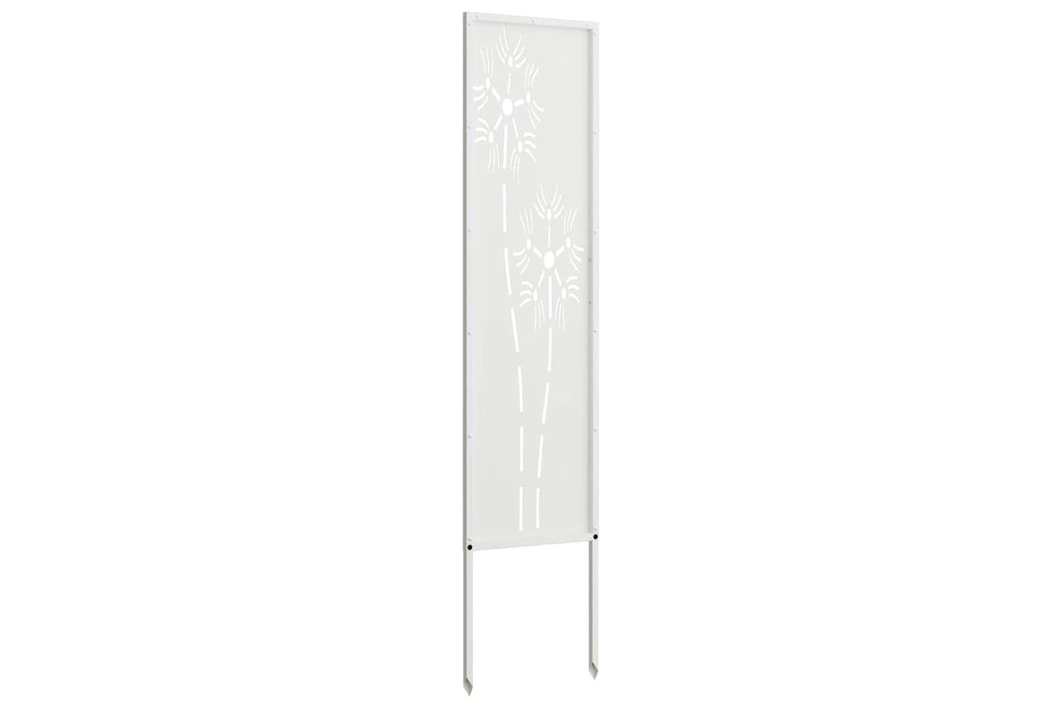 Garden Privacy Screen White 32 X140cm Cold-rolled Steel-5