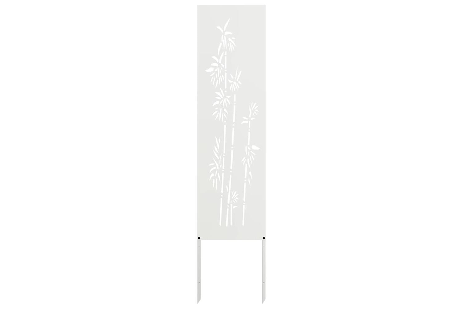 Garden Privacy Screen White 32 X140cm Cold-rolled Steel-2