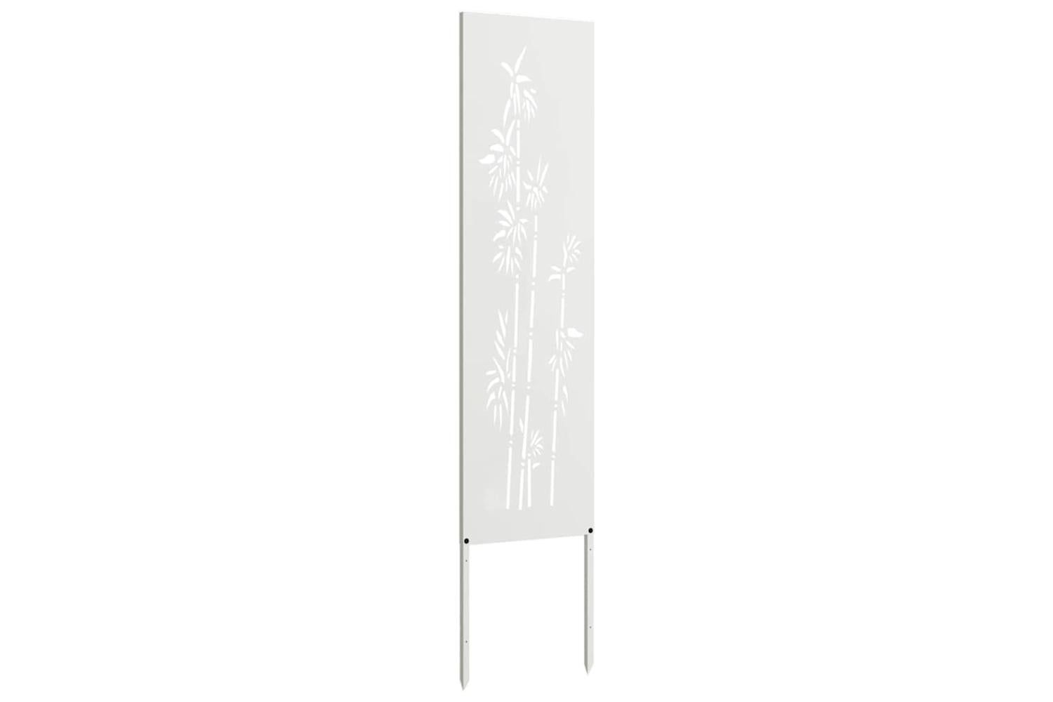 Garden Privacy Screen White 32 X140cm Cold-rolled Steel-4
