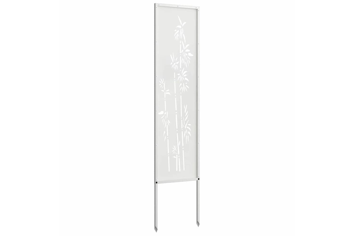 Garden Privacy Screen White 32 X140cm Cold-rolled Steel-5