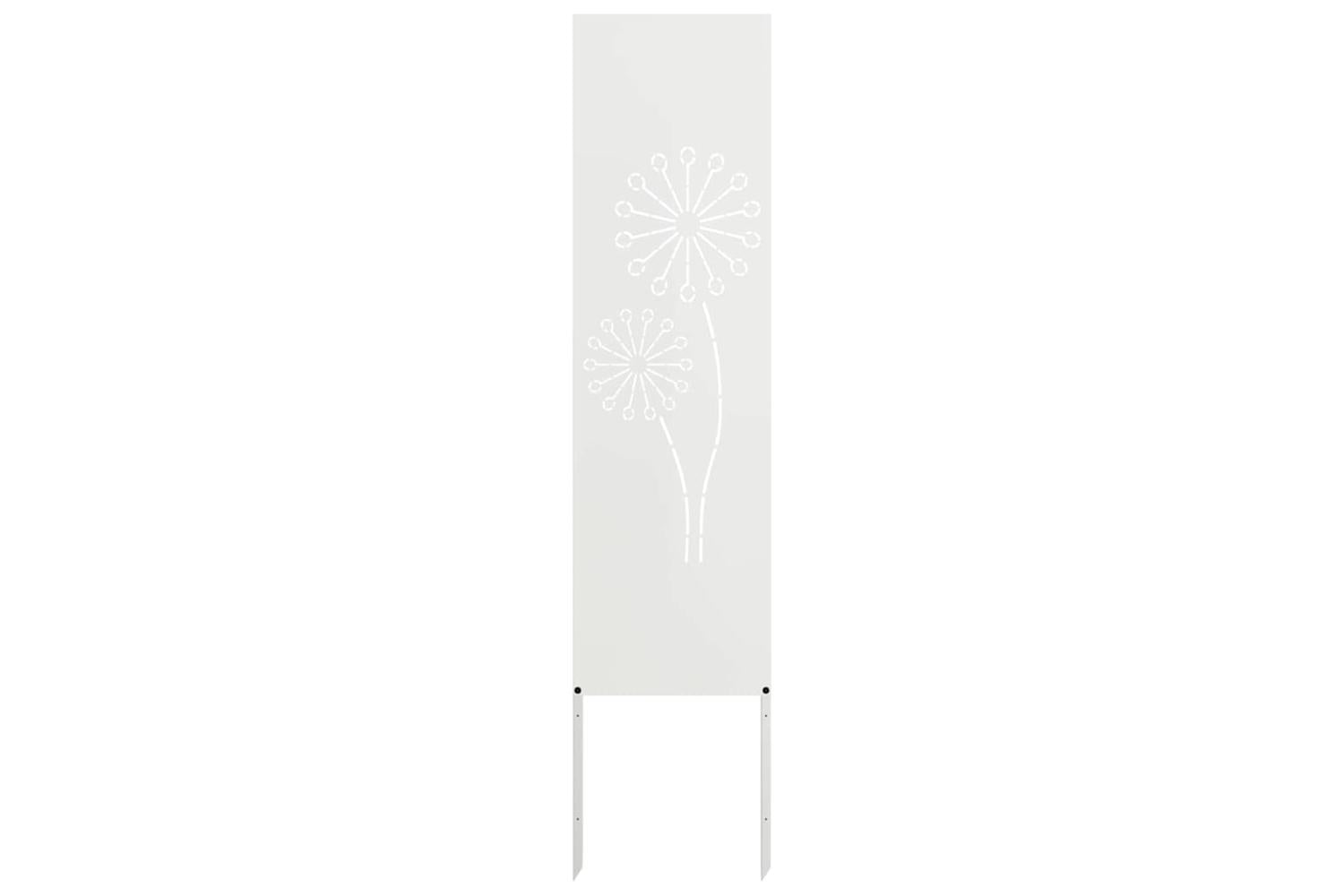 Garden Privacy Screen White 32 X140cm Cold-rolled Steel-2