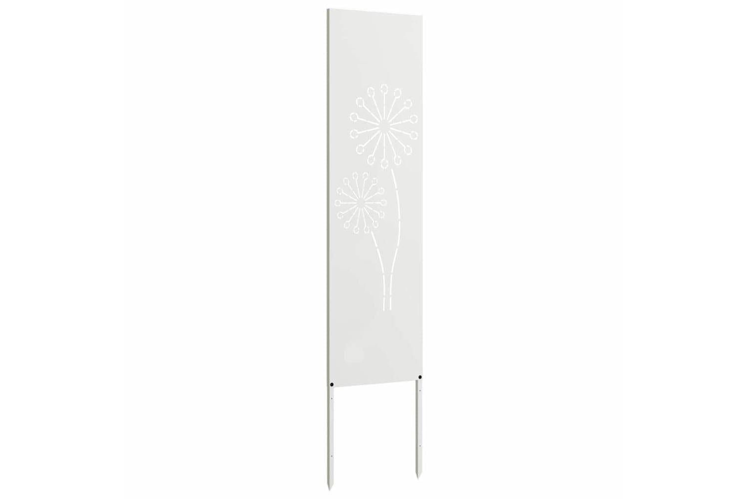 Garden Privacy Screen White 32 X140cm Cold-rolled Steel-4